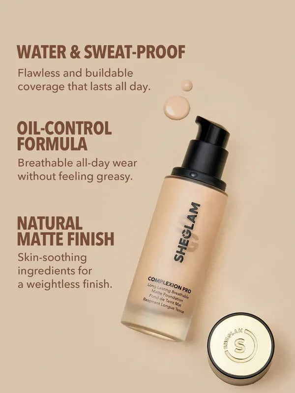 Sheglam- Complexion Pro Long Lasting Breathable Matte Foundation