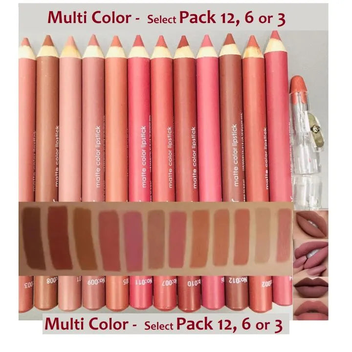 Flormar 12 pcs Matte Color Lip Pencil Set