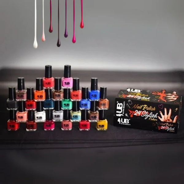 Peel Off Multi Color Nail Polish Set of 24
