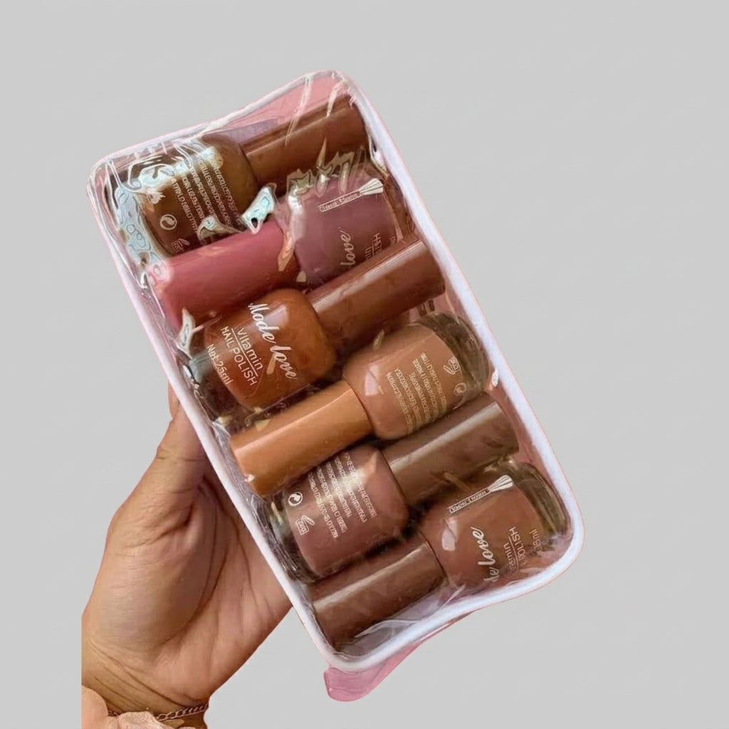 Pack of 12 Nude Nail Paints