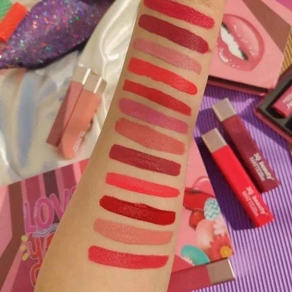 3Q Beauty 12 Color Matte Velvet Lip Gloss Set