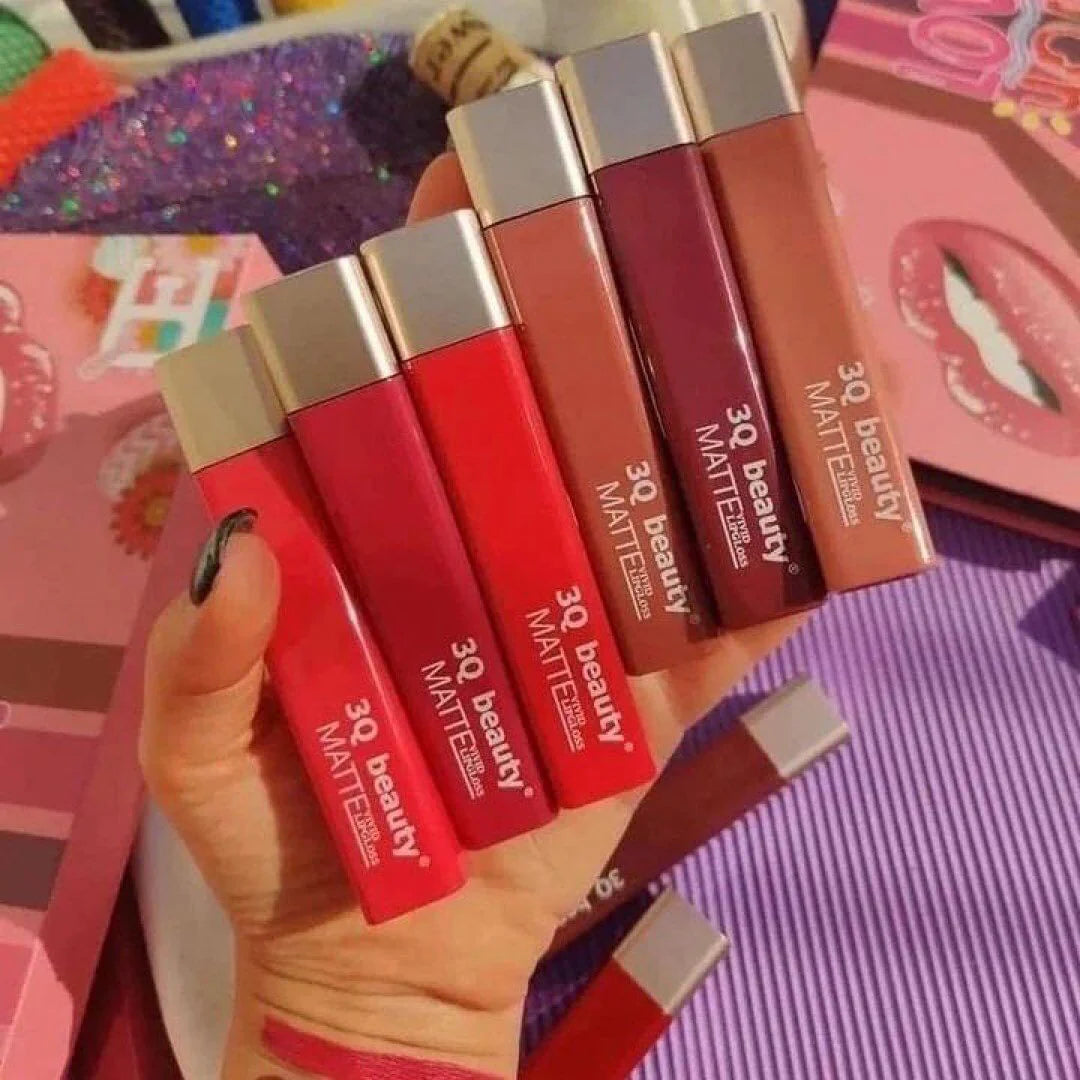 3Q Beauty 12 Color Matte Velvet Lip Gloss Set