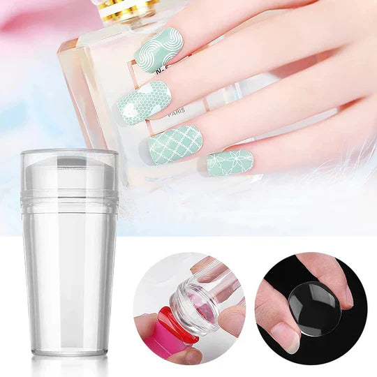 TRANSPARENT NAIL STAMP WITH SCRAPER