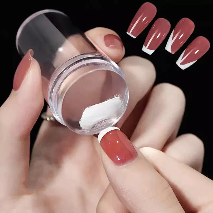 TRANSPARENT NAIL STAMP WITH SCRAPER