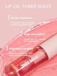 5 in1 Sheglam Jelly  Hydrating Lip Oil – Transparent Glossy