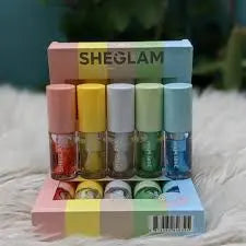 5 in1 Sheglam Jelly  Hydrating Lip Oil – Transparent Glossy